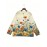 Women's Vibrant Floral Print Apricot Knit Cardigan Sweater - Button-Front Round Neck Casual Jacket, All-Season Versatile Layering Piece with Full-Body Floral Design, Hand Wash/Dry Clean, Sweater Cardigan, Spring Autumn Apparel, Elegant Knitwear, Quality Craftsmanship
