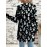 Plus Size, Plus Size Women's Oversized Black Snowman & Snowflake Cardigan - Soft Machine-Washable Winter Coat, Christmas Sweater Jacket with White Snowflake Patterns, Cozy Casual Winter Wear for Holiday Parties & Daily Outfits