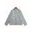 Plus Size - Women'S Plus Size 3D Floral Print Cardigan - Pink, White & Light Blue Long-Sleeve Casual Button-Up Jacket, Soft Lightweight Round Neck Layered Top for Spring & Fall, Autumn Outerwear, Spring Outerwear Single Layer Jacket, Lightweight Cardigan, Spring Fall Wear, Round Neck Design, Soft Texture