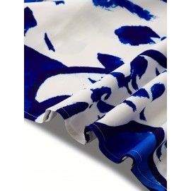 Floral Print A-Line Dress with Spaghetti Strap Neckline - Short to -Length Dress in Vibrant Botanical Patterns, Machine Washable Dress for Weddings, Parties & Beach Events - New Large Size Available for all-Season Casual