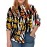 Plus Size Women'S Long Sleeve Butterfly Print Blouse | Black & White Contrast 3D Floral Design, Soft Comfortable Light Beige-Friendly Fabric, Casual Button-Up Shirt for Spring & Fall, Versatile Layering Piece, Allseason Blouse, Floral Print Top