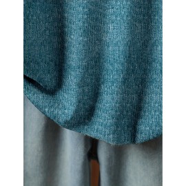 Women'S Plus Size Oversized Floral & Rooster Print Sweater - Soft Round Neck Long Sleeve Pullover Sweater, Cozy Loose Fit Casual Winter Sweater for Fall/Winter, Easy Care Everyday Sweater for Women (No Buttons/Zippers)