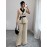 Women's Elegant Blazer & Wide-Leg Pants Set - Sleeveless Jacket with Belt, High-Waisted Trousers, Spring/Summer, Office or Casual, Formal Attire, Sleek Design