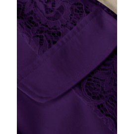 Women'S Lightweight Blazer - Elegant H-Silhouette Office Jacket, Non-Stretch Fabric, Three-Quarter Sleeve Blazer for Women, Professional & Casual Outfits (Spring/Fall/Summer) - Easy-Care Business Coat, Spring Summer Wear, Lace Trim Detailing, Fall Wardrobe, Breathable Material, Working Women