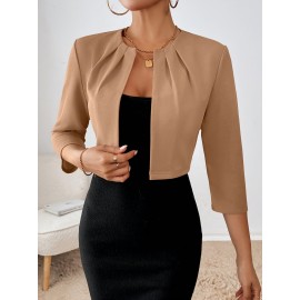 Women'S Stylish Pleated Collar Blazer